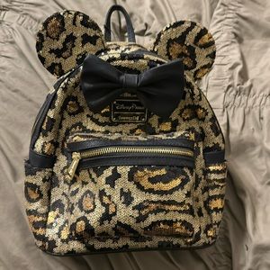 Disney leopard print backpack from Disneyland!